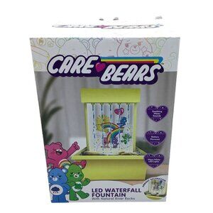 Care Bears Led Waterfall Fountain Natural River Rocks Home Decor NEW NIB Battery